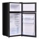 2 Doors 3.4 cu ft. Unit Cold-rolled Sheet Compact Mini Refrigerator - Black - 0