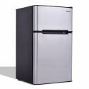 3.2 cu ft. Compact Stainless Steel Refrigerator - Gray