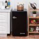3.2 Cu Ft Retro Compact Refrigerator w/ Freezer Interior Shelves Handle-Black - 0