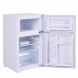 3.2 cu ft. Compact Stainless Steel Refrigerator - White - 3