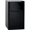 PerfectAire 3.2-Cu. Ft. Double-Door Compact Refrigerator/Freezer in Black