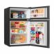 Galanz 3.1 Cu Ft Two Door Mini Fridge with Freezer GL31BK, Black - 2
