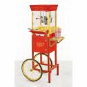 Nostalgia CCP510 Vintage 8-Ounce Professional Popcorn and Concession Cart, 53 Inches Tall, Makes 32 Cups of Popcorn - Red