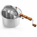 Barton Stovetop Popcorn Maker Pop Popcorn Popper Hand Stirring Crank Cooker Kettle Popcorn Popper Removable Lid