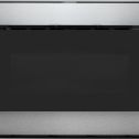 Sharp SMD2489ES 24" loT Microwave Drawer with 1.2 cu. ft. Capacity, 950 Watts, 11 Power Levels, Easy Wave Open, Concealed Glass Touch Controls, Edge-to-Edge Black Glass, in Stainless Steel
