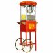 FunTime Sideshow 8oz Popcorn Machine with Cart, Red/Gold - 0