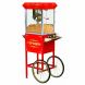 Elite Deluxe EPM-400 8-Oz. Popcorn Popper Machine with Trolley, Red - 0