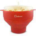 The Original Salbree Microwave Popcorn Popper with Lid, Silicone Popcorn Maker, Collapsible Bowl BPA Free - 14 Colors Available (Red)