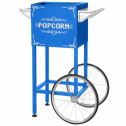 Popcorn Machine Cart- Blue Vintage Replacement Cart for 8 Ounce Poppers- 2 Shelves, Push Handle & Bicycle Style Wheels by Great Northern Popcorn