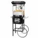 Great Northern Black Antique Style 8oz Popcorn Popper Machine w/Cart, 8 Ounce - 0