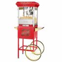 Great Northern Pasadena Popcorn Popper Machine with Cart, 8 Ounce, Red