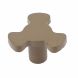 Unique Bargains 3cm x 2.2cm Repairing Part Turntable Coupler Khaki for Microwave Oven - 0