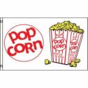 popcorn flag, 3'x5' banner sign pop corn