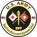 3.8 Inch U.S. Army MOS 25T Satellite Microwave Systems Specialist