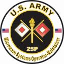 3.8 Inch U.S. Army MOS 25P Microwave Systems Operator/Maintainer