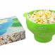 Microwave Popcorn Popper Maker, Silicone Hot Air Pop Corn Bowl (Green) - 1