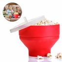 Microwave Popcorn Popper Silicone Popcorn Maker Collapsible Bowl with Lid