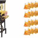 Nostalgia CCP510BK Vintage Popcorn 8-Ounce Cart with 24 4-Ounce Premium Popcorn, Oil & Seasonings Packs