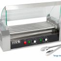 VIVO Electric 12 Hot Dog & Five (5) Roller Grill Cooker Warmer Machine with Cover (HOTDG-V205)