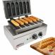 Hot Dog Waffle Maker Commercial 6 PCS Lolly French Hotdog molds 110v | stainless steel Crispy Baking Corn Dog, Sausage Waffles Non-Stick Maker Machine Electric Muffin by ALDKitchen (MANUAL) - 0
