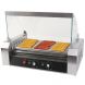 Hot Dog Grill Cooker Machine with cover for 18 Hotdog 7 Roller - 0