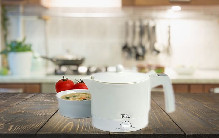 Best Buy: Elite Cuisine 32-Oz. Hot Pot Kettle White EHP-001