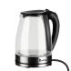 1.8L Electric Kettle Glass Stainless Steel 1500W Household Quick Heating Boiling Pot Auto Power-off Water Boiler - 0