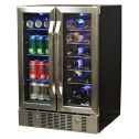 NewAir (AWB-360DB) 18-Bottle and 60-Can Capacity Built-in Dual Zone Wine and Beverage Fridge