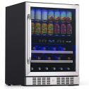 NewAir (AWB-400DB) Built-in Dual Zone 20-Bottle and 70-Can Capacity Wine and Beverage Fridge