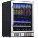 NewAir (AWB-400DB) Built-in Dual Zone 20-Bottle and 70-Can Capacity Wine and Beverage Fridge - 0