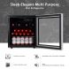 OKADA Beverage Refrigerator 60 Cans or 18 Bottles Wine Cooler with Glass Door for Beer, Soda or Wine Mini Fridge Used Under Counter in the Room, Office or Bar - Drink Freezer for Party - 1