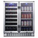 Edgestar Cwb2886fd 30" Wide 28 Bottle Built-In Dual Zone Beverage Center Wit - Stainless