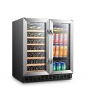 Lanbo 33 Bottle 70 Cans Built-in Wine and Beverage Cooler, 30 Inch Wide