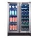 Magic Chef 24-In. French Door Wine and Beverage Cooler with Dual-Zone Cooling - 1