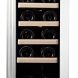 kalamera 12'' wine refrigerator 18 bottle built-in or freestanding with stainless steel &amp; double-layer tempered glass door and temperature memory function - 3