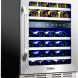 Ivation 46-Bottle Dual-Zone 24â€ Built-In Compressor Wine Cooler/Cellar Undercounter Wine Fridge - 0