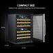 Lanbo 44 Bottle Built-in Dual Zone Compressor Wine Refrigerator, 24 Inch Wide - 1