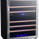 Edgestar Cwr462dz 24" Wide 46 Bottle Built-In Dual Zone Wine Cooler - Stainless Steel