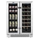 Whynter (BWB-2060FDS) Built-In French Door Dual Zone Wine Refrigerator Beverage Center