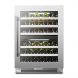 LanboPro 24" 44 Bottle Stainless Steel Dual Zone Compressor Wine Cooler - 0