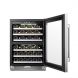 LanboPro 24" 44 Bottle Stainless Steel Dual Zone Compressor Wine Cooler - 1