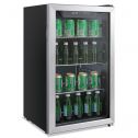 Alera 3.4 Cu. Ft. Beverage Cooler, Stainless Steel/Black