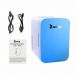 ZOKOP Electric Mini Portable Fridge Cooler & Warmer (6 Liter / 0.21 Cuft / 8 Can) AC/DC Portable Thermoelectric System Blue - 1