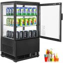 VEVOR 2 cu. ft. Commercial Countertop Display Refrigerator 58L Beverage Display Cooler Drink Show Case