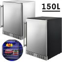 VEVOR 150L Built-in Stainless Steel Beverage Cooler Refrigerator,Silver