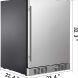 VEVOR 150L Built-in Stainless Steel Beverage Cooler Refrigerator,Silver - 1