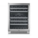 Avallon AWC241DZLH Stainless Steel 24" Wide 46 Bottle Capacity Dual Zone Wine Cooler