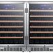 Edgestar Cwr532szdual 47" Wide 106 Bottle Built-In Side-By-Side Wine Cooler - Stainless - 0