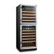 Lanbo 133 Bottle Built-in Dual Zone Dual Door Compressor Wine Refrigerator, 24 Inch Wide - 0