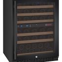 Allavino FlexCount VSWR56-2BWRN Black 56 Bottle Dual Zone Wine Refrigerator Right Hinge Built-In